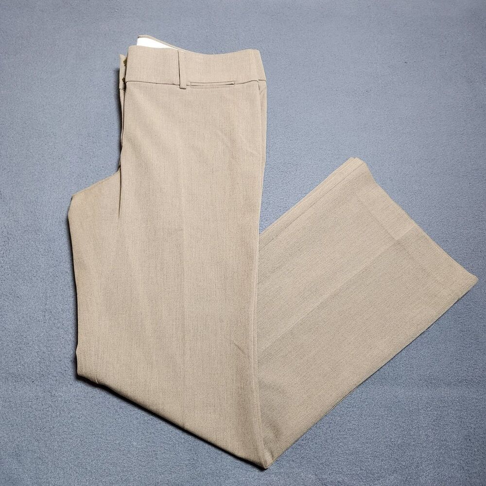 Ann Taylor LOFT Trousers Women 10 Brown Mid Rise Marisa Straight Leg